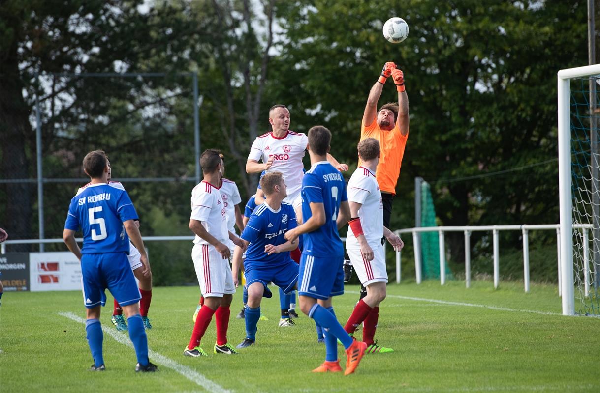 Rohraus Torwart hält - Fußball Rohrau gegen Fortuna Böblingen 8 / 2019 Foto: Sch...