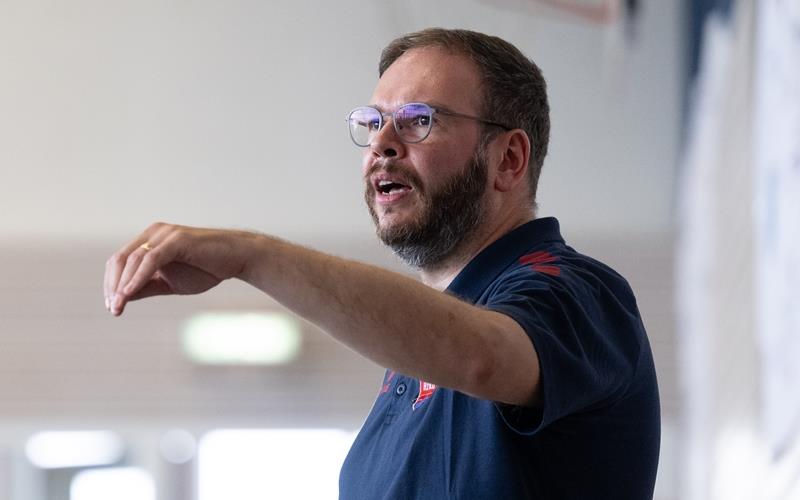 SG-Coach Jörg Ebermann sah „praktisch eine intensive Trainingseinheit“. GB-Foto: Eibner/Wolfgang Frank