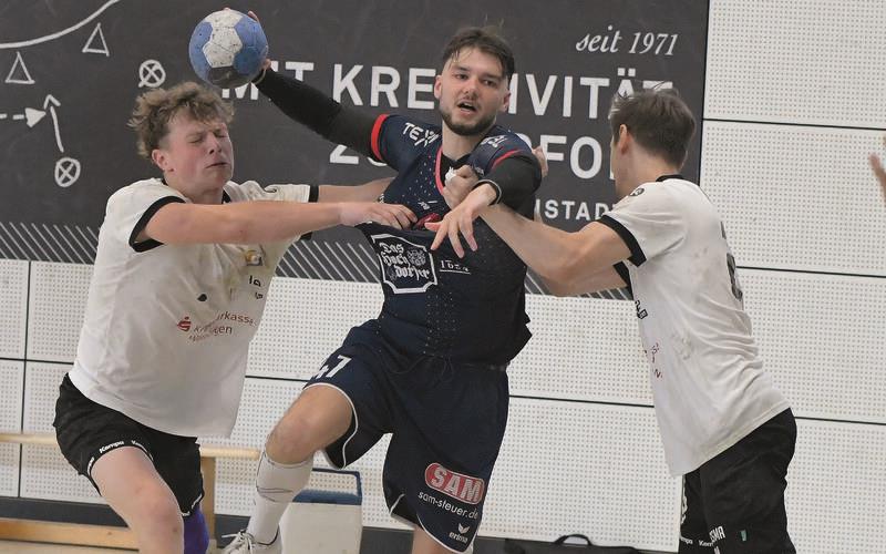 SG-Spielmacher Lukas Krebs: Im Angriff konnte die SG ihre Versuche konsequent abschließen. GB-Foto: Gebhardt