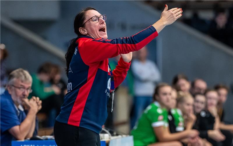 SG-Trainerin Melanie Schittenhelm: „Mit jedem gewonnenen Spiel wird der Druck für uns geringer.“ GB-Foto: Eibner/Michael Schmidt