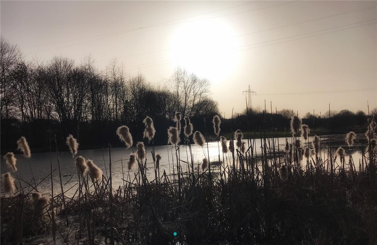 Saharastaub liegt über dem Golfplatz Domäne Niederreutin. Das Foto stammt von An...