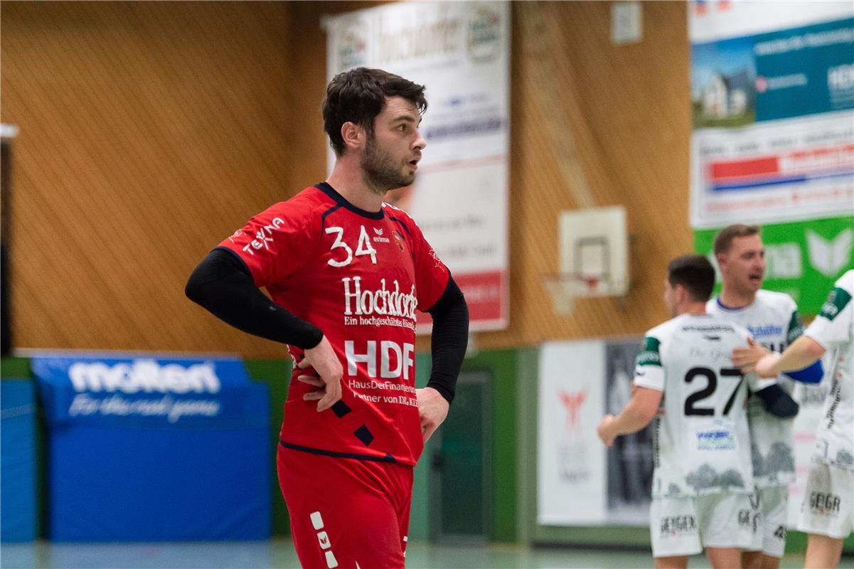 Sandro Muench (SG H2Ku Herrenberg #34), Frust nach der Niederlage  SG H2Ku Herre...