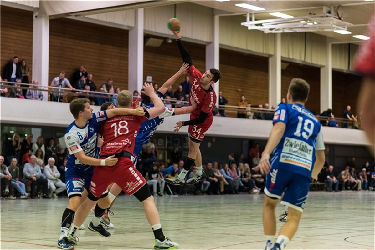 Sandro Muench (SG H2Ku Herrenberg #34), TV Weilstetten vs. SG H2Ku Herrenberg, H...