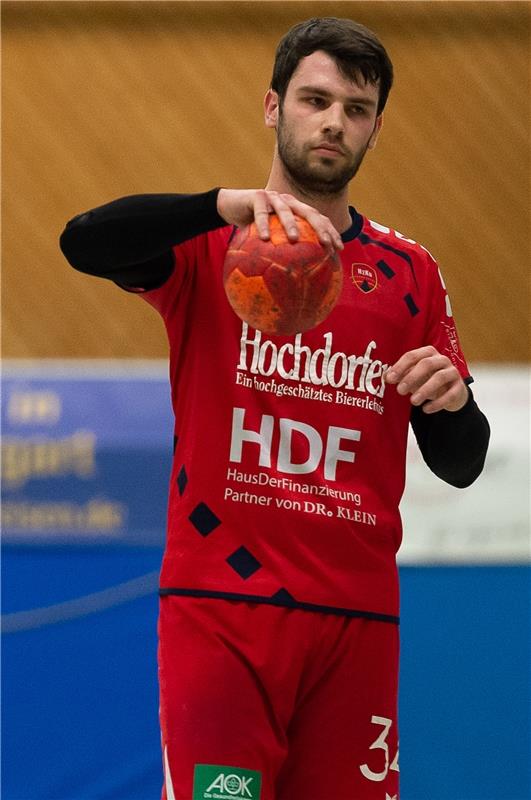 Sandro Muench (SG H2Ku Herrenberg #34),  SG H2Ku Herrenberg vs. TSV 1866 Weinsbe...