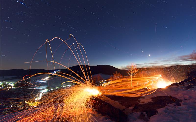 Scheibenschlagen in Bernau.GB-Foto: TVBW/Achim Mende