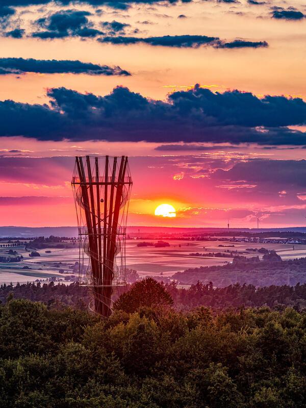 Schönbuchturm bei Sonnenuntergang.  Von Alexander Harnisch aus Nufringen.