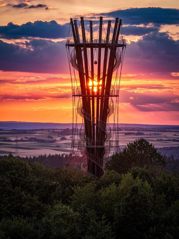 Schönbuchturm bei Sonnenuntergang.  Von Alexander Harnisch aus Nufringen.