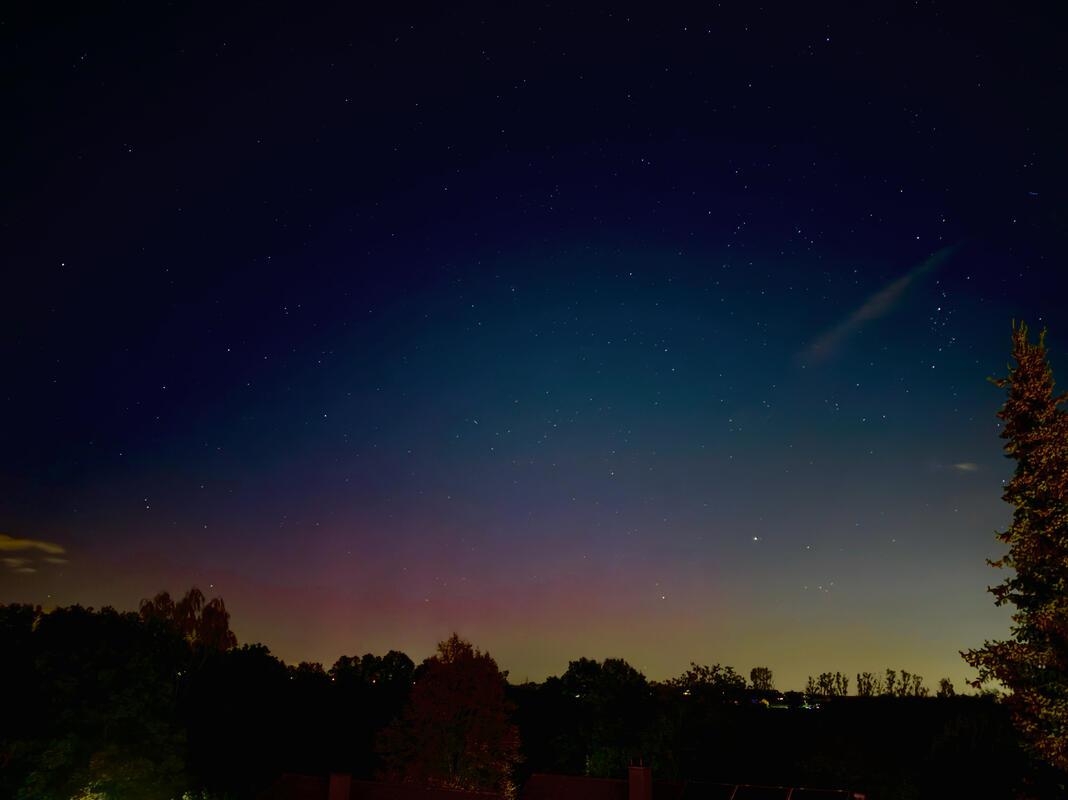 Schöne Polarlichter am Samstagabend Richtung Norden.  Von Samuel Trick aus Herre...