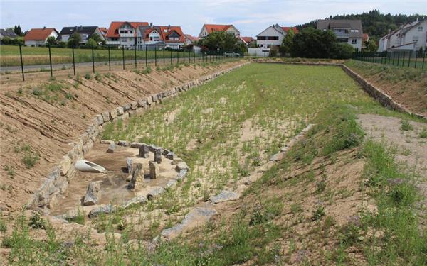 Seit Februar war an dem Erdbecken gebaut worden. GB-Foto: Schnurr