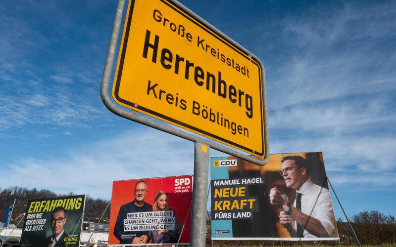 Seit Wochen und Monaten werben auch in Herrenberg die Parteien für sich und ihr Spitzenpersonal.GB-Foto: Schmidt