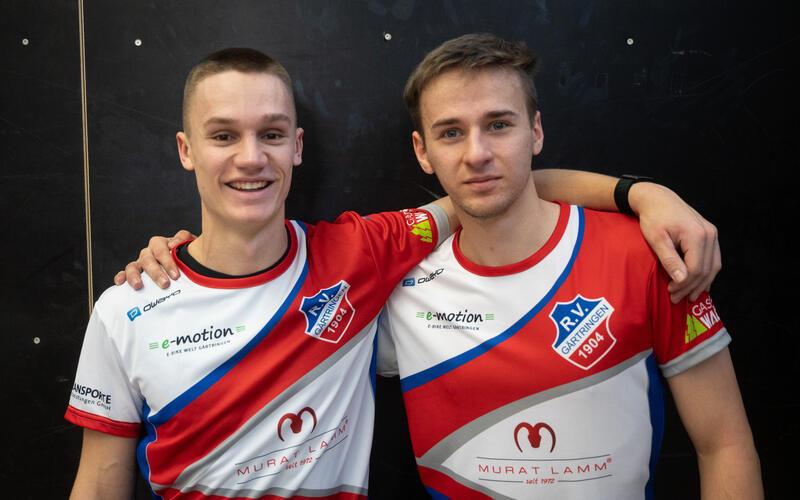 Simon Becker (rechts) und Jannes Müller vom RV Gärtringen nehmen zum ersten Mal an einer Elite-DM teil. GB-Foto: Schmidt