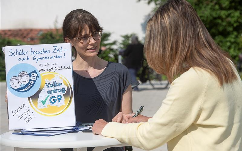 Simone Hauber (links): „Ich will G8 niemandem nehmen.“ GB-Foto: Schmidt