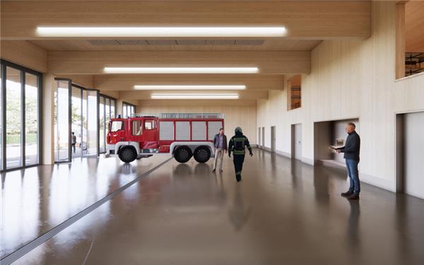 So soll das Rettungszentrum einmal aussehen. GB-Visualisierung: gb