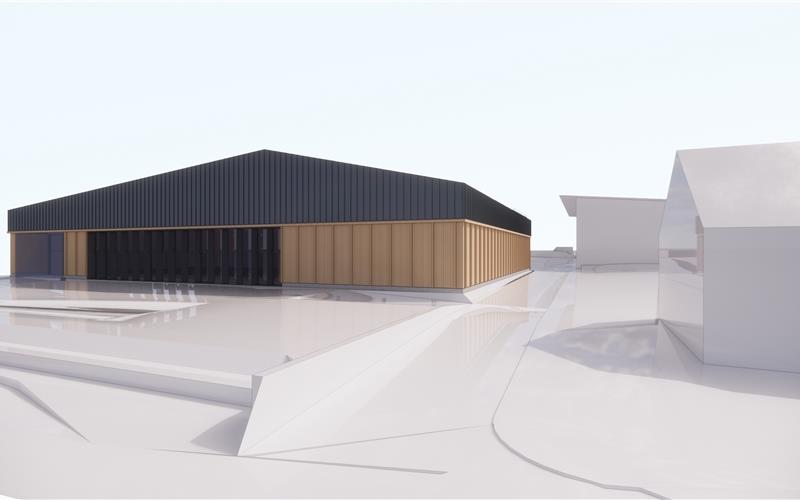 So soll die neue Freilufthalle aussehen. GB-Foto: Drei Architekten