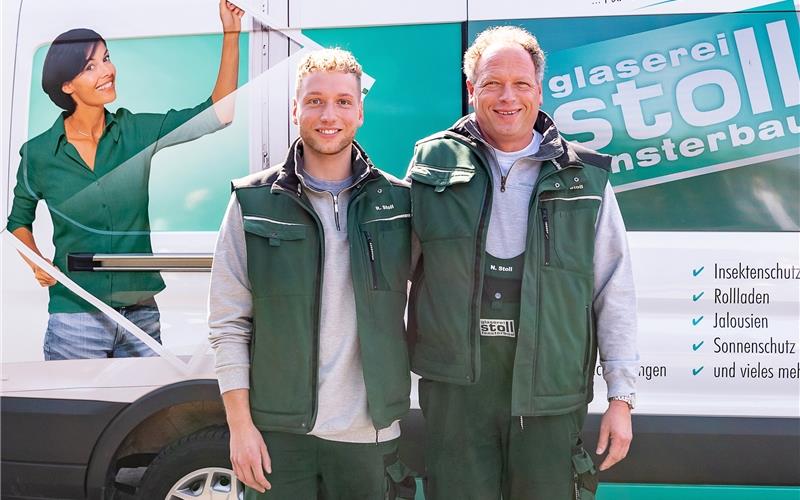 Die dritte Generation steht in den Startlöchern Sohn Robin und sein Vater Norbert Stoll, der aktuelle Betriebsinhaber