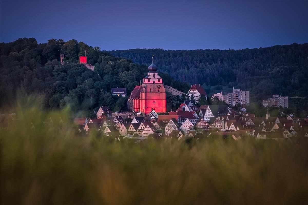 Sonja Sayer aus Sindlingen nutzte die "Night of Light" für dieses Foto der Herre...