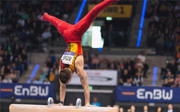 Spannende Turnwettkämpfe gibt’s an drei Tagen in der Porsche-Arena. GB-Foto: gb