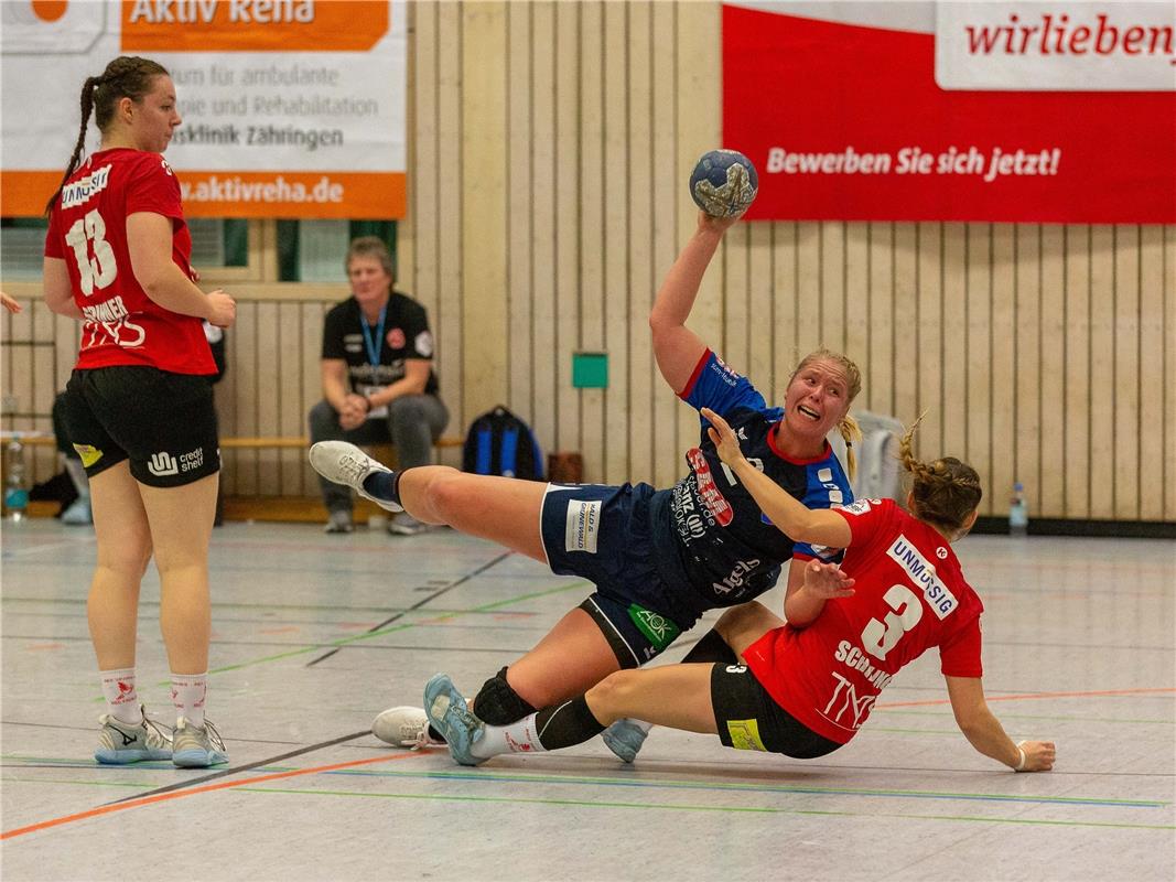 Stefanie Schoenberg (SG H2Ku Herrenberg #02) und Kathrin Schilling (HSG Freiburg...