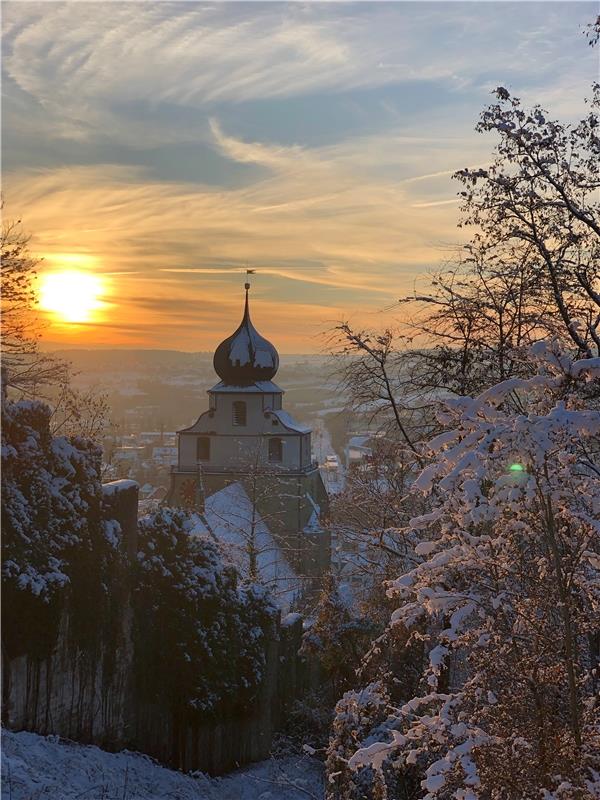 Stiftskirche im Abendlicht. Von Cornelia Rinkert aus Herrenberg.