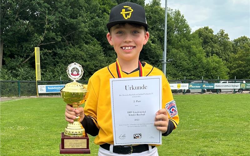 Stolz auf den Erfolg: Luka Gauß. GB-Foto: gb
