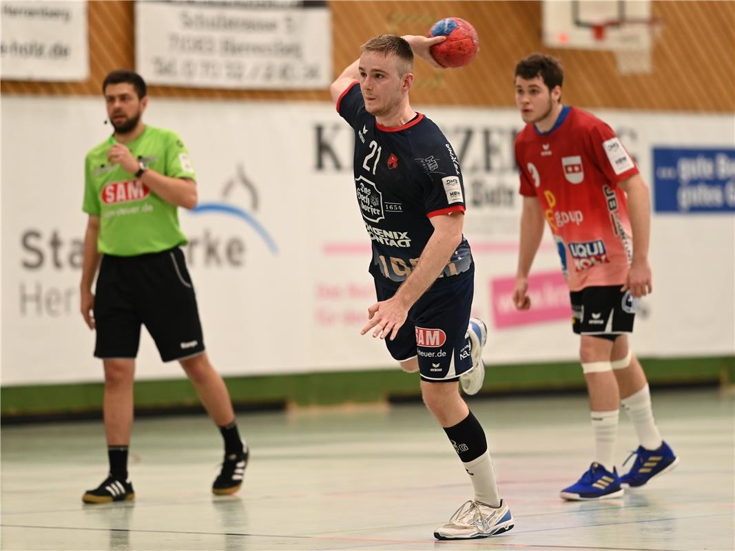 Sven Schmitt (SG H2KU Herrenberg, #21)  SG H2Ku Herrenberg - TSV Blaustein, Hand...