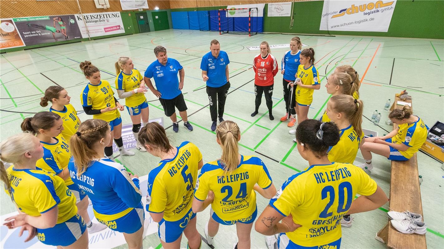 Team HC Leipzig, Steffen Obst (Trainer HC Leipzig) und Fabian Kunze (Trainer HC ...