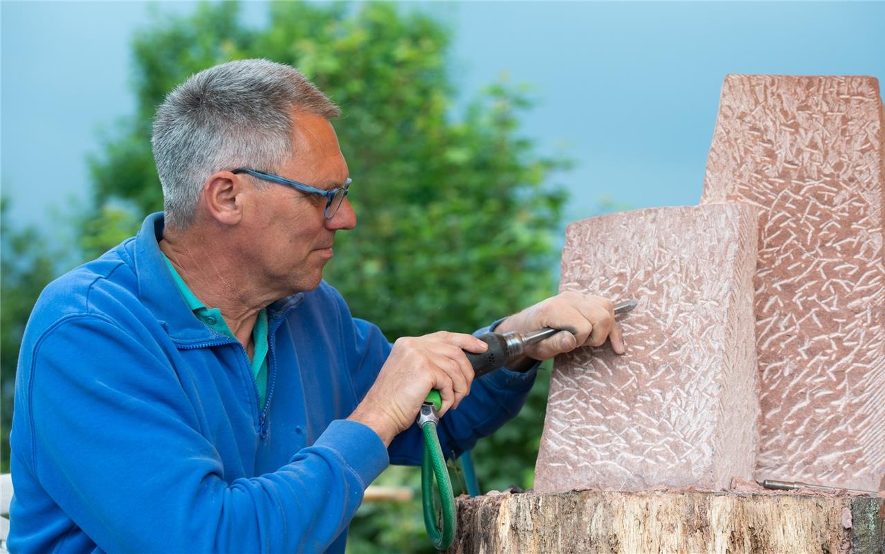 Thomas Dittus  Bildhauersymposium am Schönbuchturm 6 / 2019 Foto: Schmidt