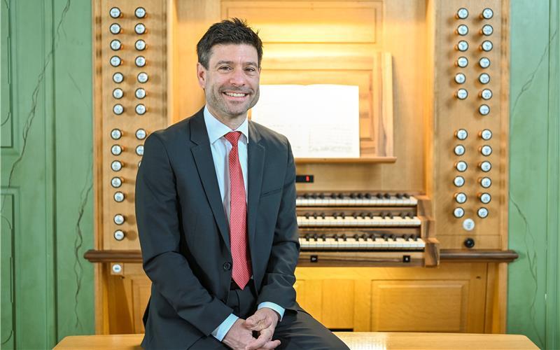 Timo Handschuh konzertiert in der Gärtringer Kirche. GB-Foto: gb