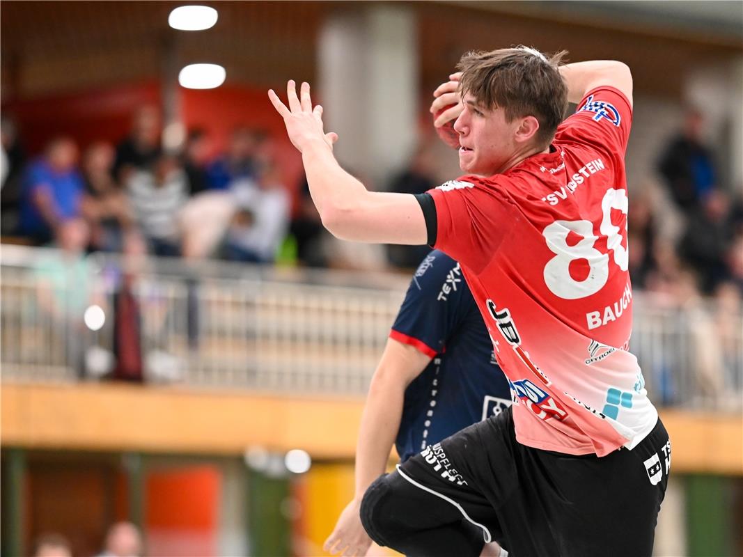 Tobias Bauch (TSV Blaustein, #80)  SG H2Ku Herrenberg - TSV Blaustein, Handball,...