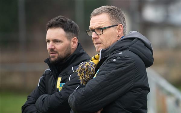 Trainer Jörg Eyth (rechts) und sein Co Fabian Grammer trainieren die SG Poltringen/Pfäffingen auch in der kommenden Saison. GB-Foto: Schmidt