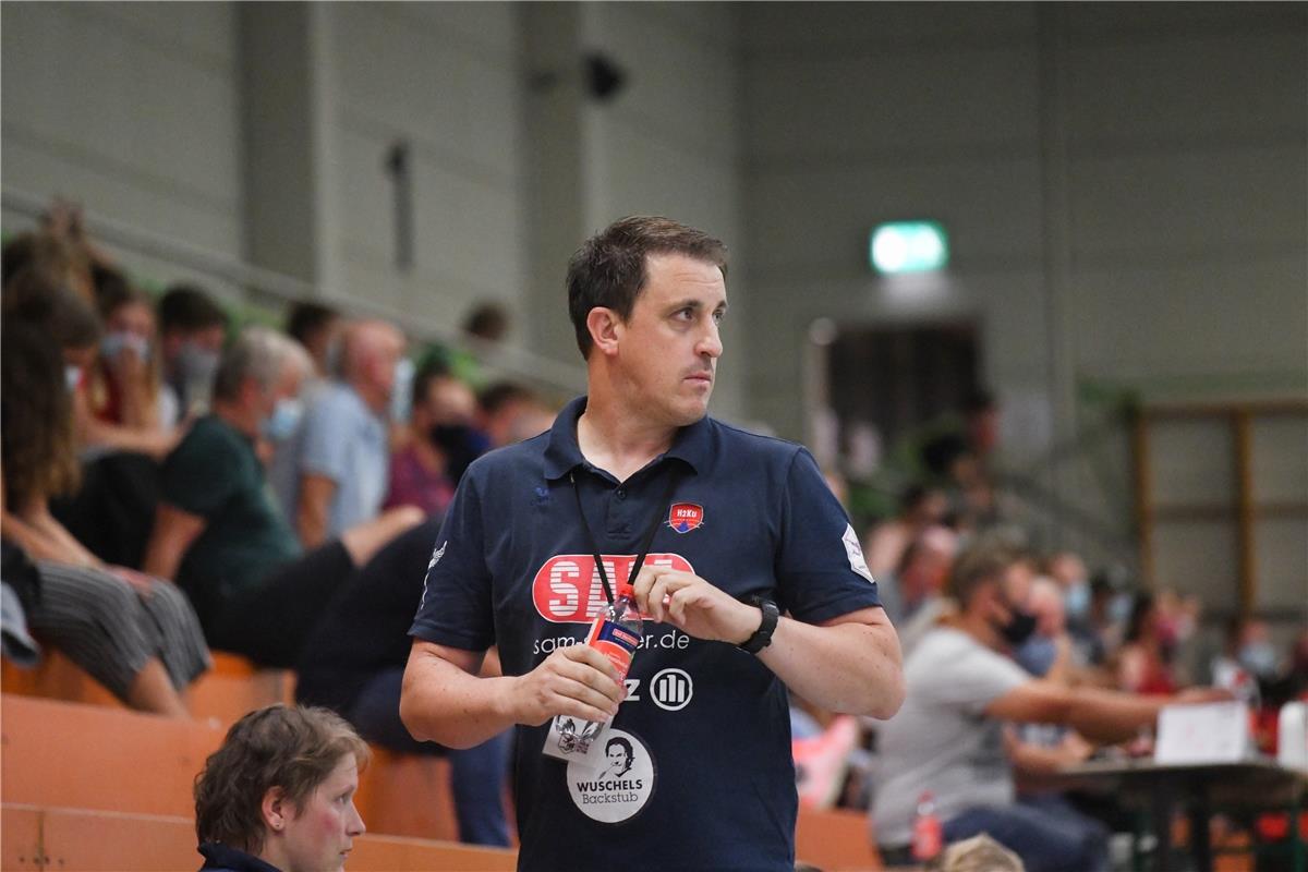 Trainer Mike Leibssle (SG H2KU Herrenberg), HSG Freiburg Red Sparrows vs. SG H2K...