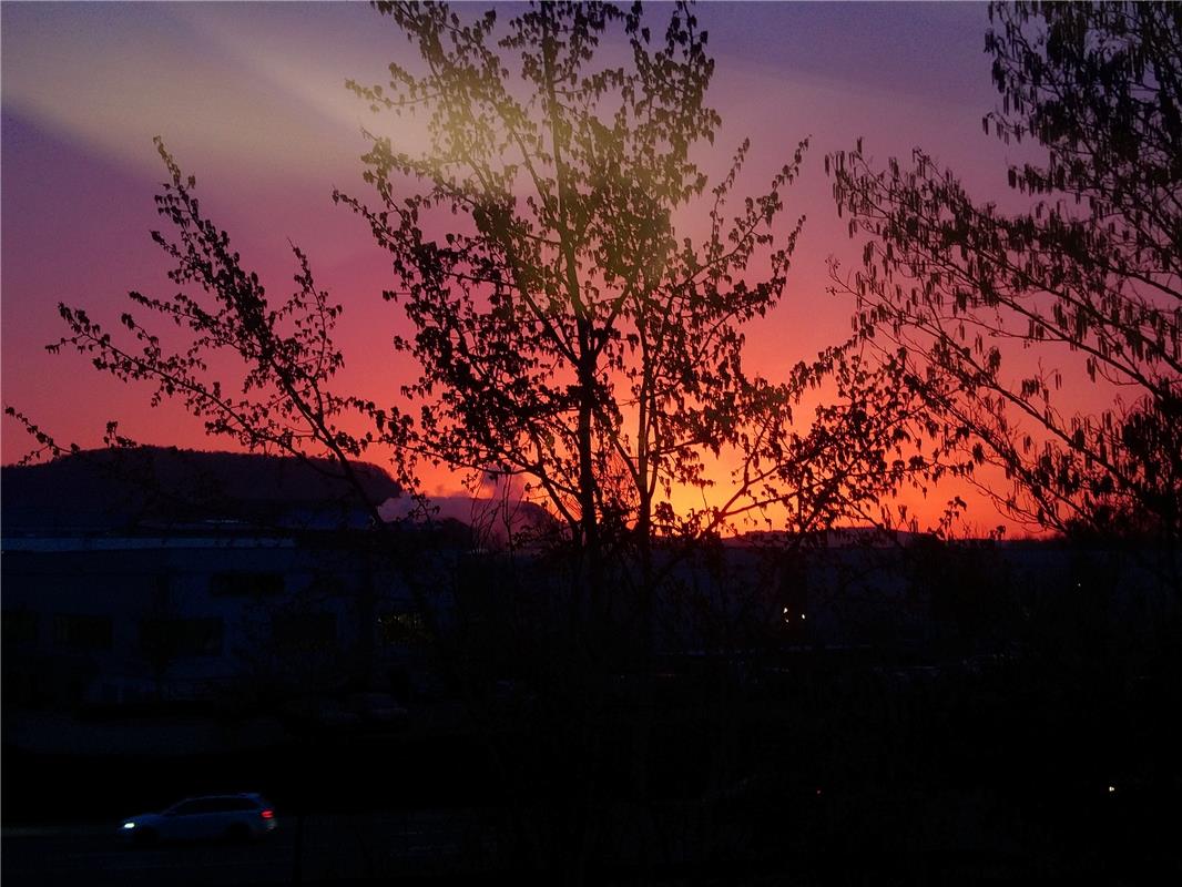 Über Gültstein brennt der Himmel. Das hat Peter Werle aus Bondorf gesehen. 