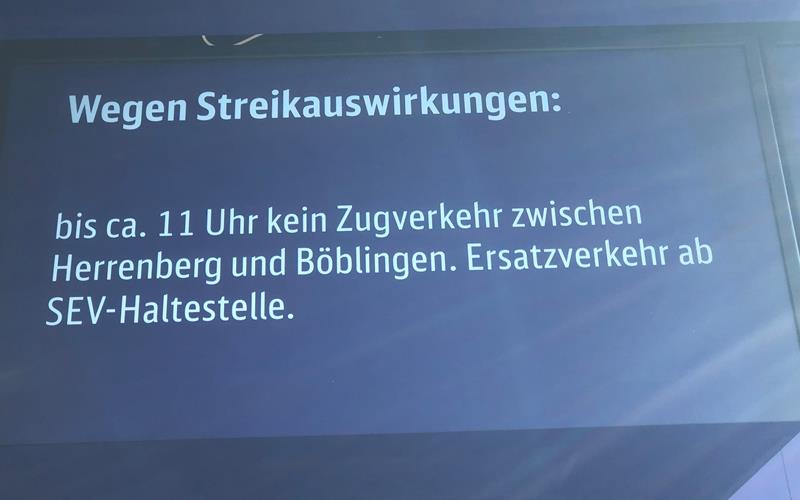 Von Donnerstag, 2. September, bis Montag, 6. September, drohen durch den Lokführerstreik erneut S-Bahn-Ausfälle und Verspätungen GB-Foto (Archiv): gb