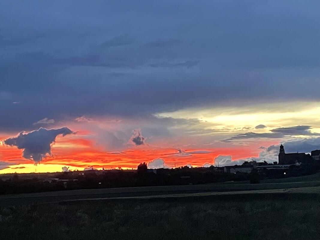 Von Gültstein mit Blick auf Herrenberg „on Fire“.  Von Heinz Kapp aus Herrenberg...