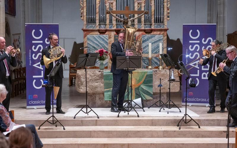 „Vor allem muss es menschlich passen, damit das Zusammenspiel funktioniert“, hebt Jürgen Gröblehner für die Stimmigkeit bei „Classic Brass“ hervor. GB-Foto: Vecsey