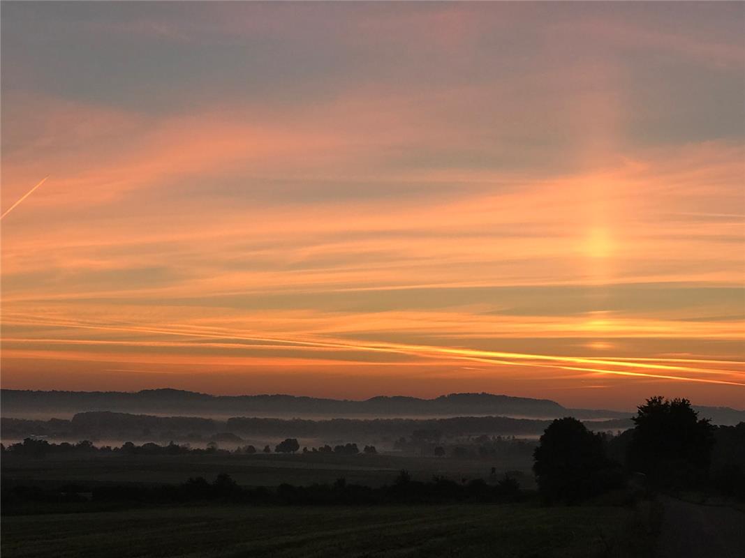 Was für ein Morgen!", schwärmt Anja Schnotz, die diesen Sonnenaufgang bei den Sc...