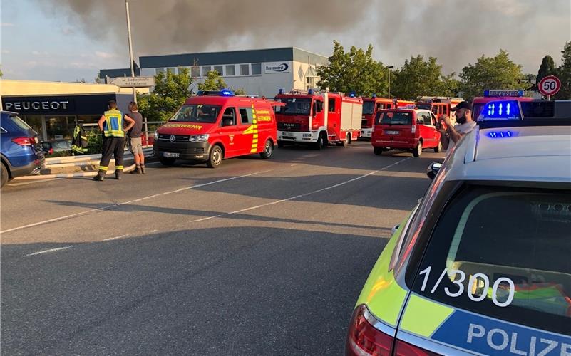 Großbrand bei der Fleisch- und Wurstfabrik Meister in Nebringen