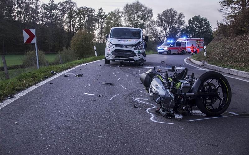 Motorradfahrer bei Unfall am Mittwochabend bei Mauren schwer verletzt