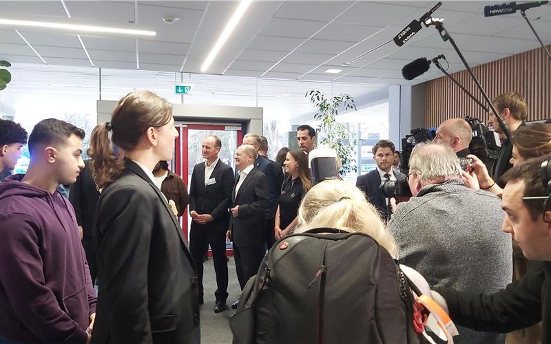 Bundeskanzler Olaf Scholz weilt heute im Landkreis Böblingen