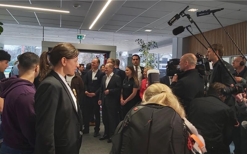 Bundeskanzler Olaf Scholz weilt heute im Landkreis Böblingen