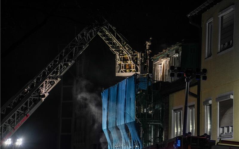 Brand in der Sindelfinger Innenstadt: Feuerwehr im Einsatz