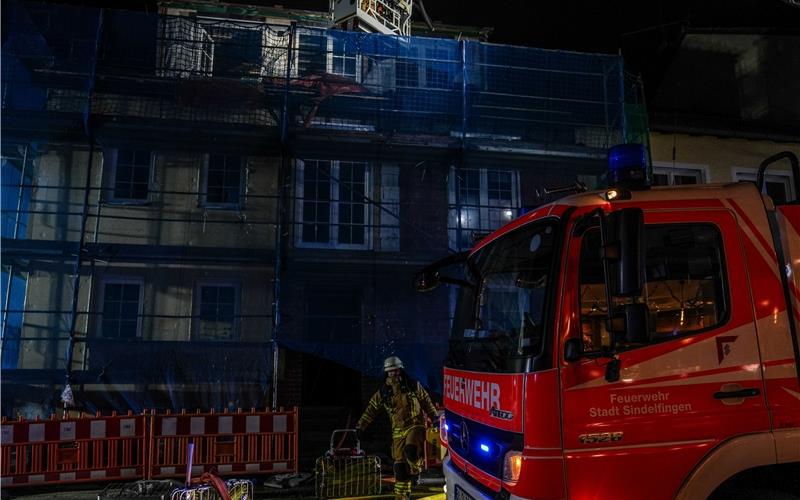 Brand in der Sindelfinger Innenstadt: Feuerwehr im Einsatz