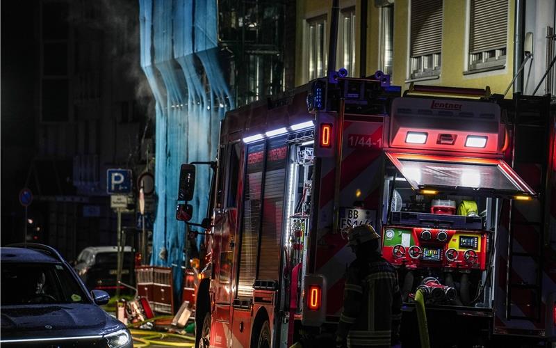 Brand in der Sindelfinger Innenstadt: Feuerwehr im Einsatz