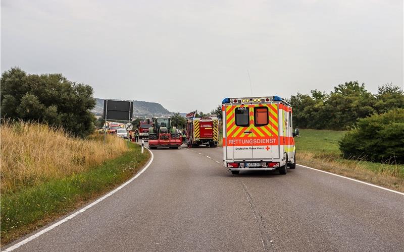 Auf der Südumfahrung Gültstein: Großeinsatz nach Unfall