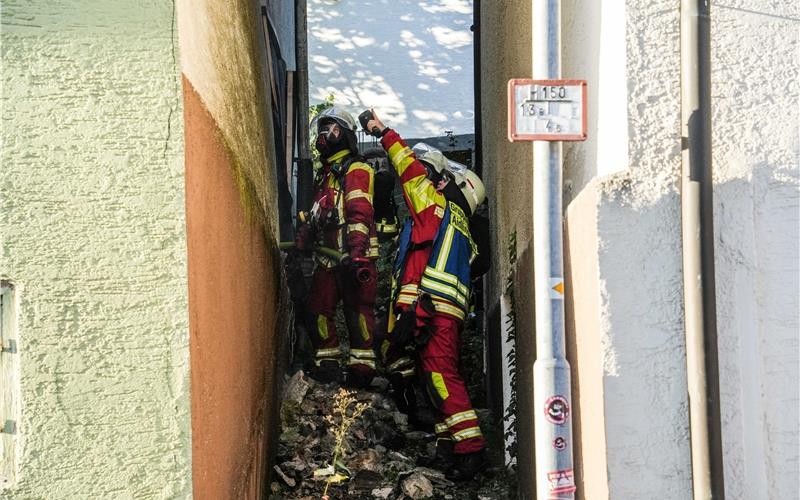 Scheunenbrand: Ortsdurchfahrt Dachtel gesperrt
