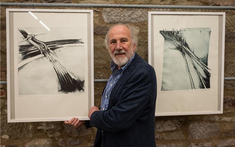 Werke von Klaus Bareis sind derzeit in der Galerie im Kulturzentrum Herrenberg zu sehen. GB-Foto: Schmidt