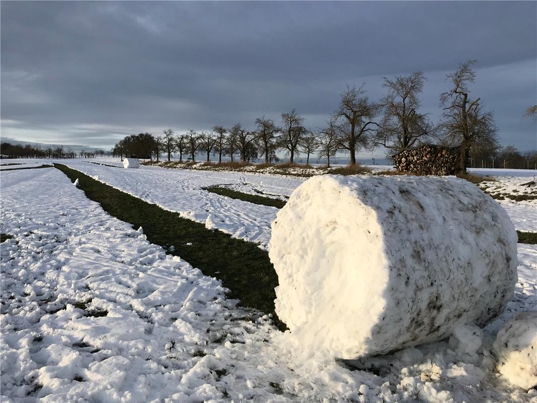 "Wie wenn Riesen im Schnee gespielt hätten", sagt Joachim Kunkel zu diesem Schna...