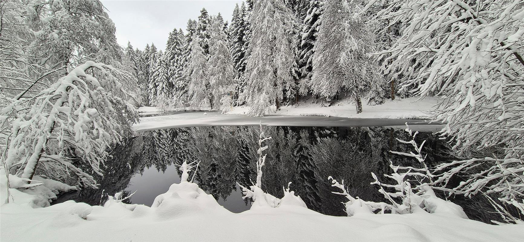 Winterzauber am Kinzigsee Loßburg.  Von Hans Kessler.