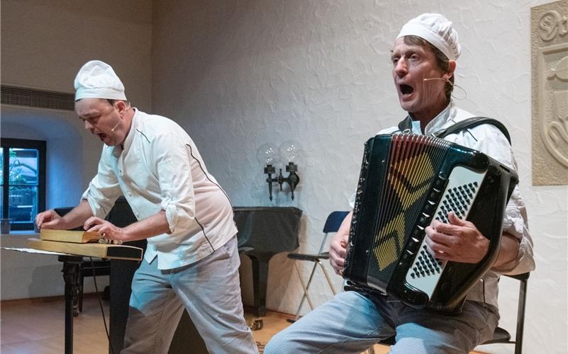 Wolfram Karrer und Gerd Plankenhorn: Das liebste Restlesessen. GB-Foto: Vecsey