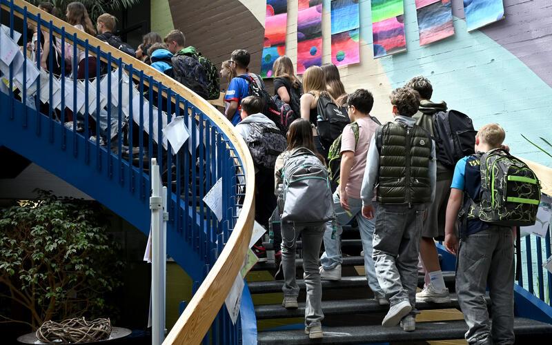Zu wenige Klassenzimmer für zu viele Schüler: In der Theodor-Heuss-Realschule gibt es „Wanderklassen“. GB-Foto: Holom